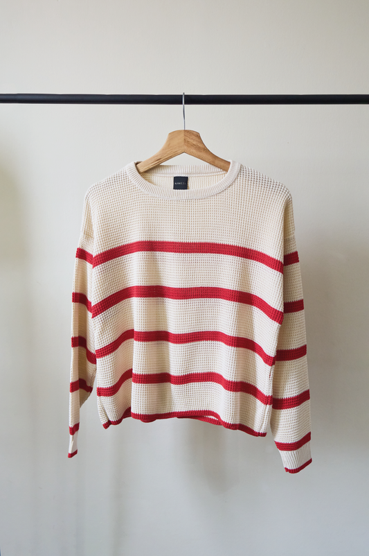 [PREVENTA] Chompa Alba - Rojo/Beige